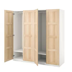 IKEA PAX / BERGSBO(894.782.58) гардероб, ефект білого/білого мореного дуба