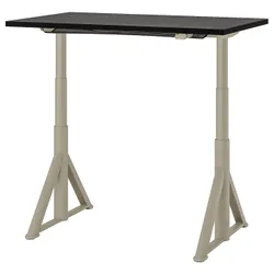 IKEA IDÅSEN(692.809.27) письмовий стіл з регулюванням висоти, чорний / бежевий