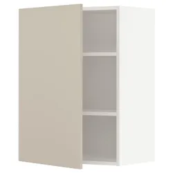 IKEA METOD(694.546.25) навісна шафа з полицями, білий / Havstorp бежевий