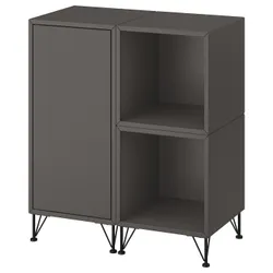 IKEA EKET(195.675.02) Поєднання шаф з ніг, темно -сірий/чорний метал