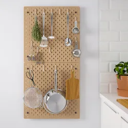 IKEA SKÅDIS(092.170.62) комбінована перфорована дошка, деревина