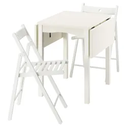 IKEA HAUGA / FRÖSVI(595.748.93) стіл і 2 розкладні стільці, білий/білий