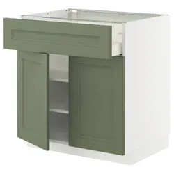 IKEA METOD / MAXIMERA(295.175.59) Shast stj szuf/2 drz, Biały/axstad gria -green