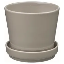 IKEA KLOTLÖNN(005.840.02) горщик з підставкою, Зсередини/зовні/сірий/бежевий
