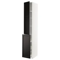 IKEA METOD / MAXIMERA(094.588.10) висота 3h / 1d / 2h, білий/забарвлений лерхітановим чорним