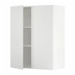 IKEA METOD(494.626.88) навісна шафа з полицями / 2 двер, білий / Stensund білий