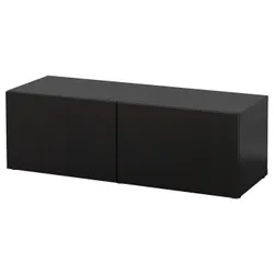IKEA BESTÅ(090.473.76) шафа з дверима, чорно-коричневий / Lappviken чорно-коричневий