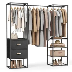 Відкритий гардероб для чорного одягу 180 см