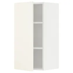 IKEA METOD(595.072.57) навісна шафа з полицями, білий/Вальстена білий