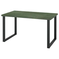 IKEA SKÅLSTA(296.082.34) стіл, Темно -сірий -зелений імітація мармуру/чорного -уряд