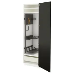 IKEA METOD / MAXIMERA(995.788.27) Високий кабінет/інтер'єр Інн, Biały/Bodbyn Black