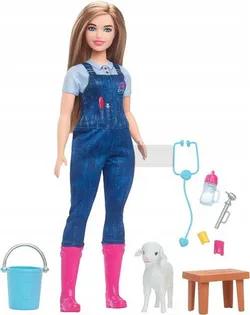 Лялька Барбі "Кар'єра на фермі" з вівцями, 65-та річниця, Барбі HRG42