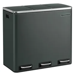 Сміттєвий кошик 3 камери x 18 L Антрацит сірий