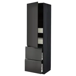 IKEA METOD / MAXIMERA(894.953.66) в s з половиною/4 шухляди/дверцята/2 фр, чорний/Upplöv матовий антрацит