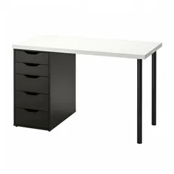 IKEA LAGKAPTEN / ALEX(594.168.65) стіл, Білий/Чарнібрюз