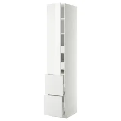 IKEA METOD / MAXIMERA(893.450.70) w sz z pół / 4 szu / drz / 2 fr, білий/Ringhult білий