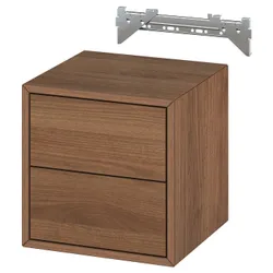 IKEA EKET(895.811.75) Настінна шафа з 2 ящиками, горіх