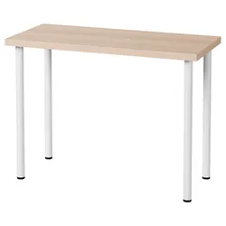 IKEA LINNMON / ADILS(695.902.27) стіл, Імітація білого/білого забарвленого дуба