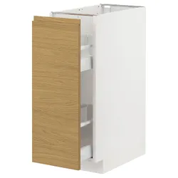 IKEA METOD / MAXIMERA(695.386.54) підлогова шафа/висувне внутрішнє обладнання, білий/імітація Voxtorpа дуб