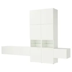 IKEA BESTÅ(896.120.92) Тумба під телевізор, hifi, білий/лаппвікен білий