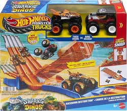 Набір для перегонів HOT WHEELS MONSTER TRUCK: Траса для знесення + 2 машинки JFR07