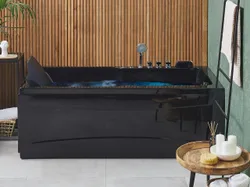 Лівостороння гідромасажна ванна Whirlpool Artemisa 169 x 81 см Чорна ванна зі світлодіодним підсвічуванням