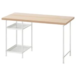 IKEA LAGKAPTEN / SPÄND(595.636.15) робочий стіл, дуб вибілений/білий