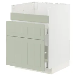 IKEA METOD / MAXIMERA(694.867.11) HAVSEN шафа під раковину/3 фасади/2 ящики, білий/Stensund світло-зелений