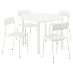 IKEA VIHALS / VIHALS(995.899.44) Стіл та 4 стільці, Білий білий/білий