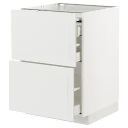 IKEA METOD / MAXIMERA(294.334.61) шафа з висувною стільницею / 3 шухляди, білий / Stensund білий