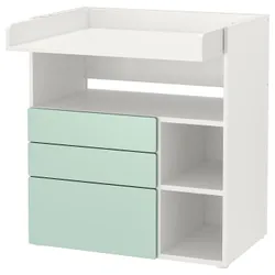 IKEA SMÅSTAD(595.827.65) СТОЛЬНИЙ СТАЛЬ, Біло -світло -зелений/з 3 ящиками