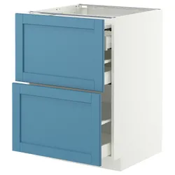 IKEA METOD / MAXIMERA(296.007.18) ST шафа зі висувним верхом/3 -е, Biały/Lerhyttan Blue