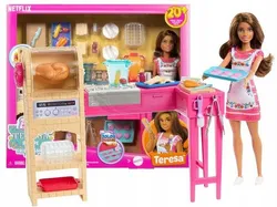 Кухонний набір для ляльки BARBIE TERESA з лялькою + аксесуари, ігровий набір JCT06