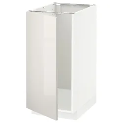 IKEA METOD(994.647.03) кабінет stj. для раковини / сорт. відходи, білий / Ringhult світло-сірий