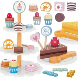 ДЕРЕВ'ЯНИЙ НАБІР КОНДИТЕРСЬКА ТАРІЛКА З ПЕЧЕННЯМ КУПІВЛЯ ТОРТИ TooKY TOY