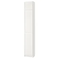 IKEA BILLY / OXBERG(994.248.30) книжкова шафа з надбудовою/дверцями, білий