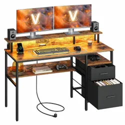 Світлодіодний стіл зі світлодіодною коричневою базою