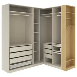 IKEA PAX(996.000.36) кутовий гардероб, Сірий -рог/сірий -рог