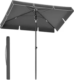 Парасолька SONGMICS 230 х 150 см, захист від сонця UPF 50+, кут нахилу 30° в 2 сторони, регульована висота, з сумкою для