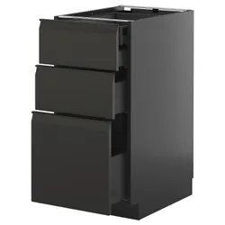 IKEA METOD / KNIVSHULT(095.893.78) Stj 3fr/2n/wed/w, Чарнозарій/upplöv матовий антрацит