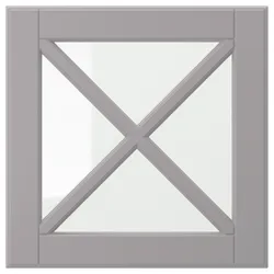 IKEA BODBYN(704.850.51) скляні двері з планкою, сірий