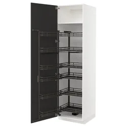 IKEA METOD(494.988.52) висока шафа з висувною коморою, білий/Nickebo матовий антрацит