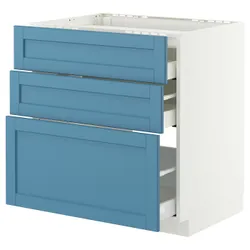 IKEA METOD / MAXIMERA(596.002.84) Sza st pl/3fr/3szu, Biały/Lerhyttan Blue