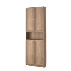 IKEA BILLY / OXBERG(894.833.73) полиця з дверцятами/подовжувачем, імітація дуб
