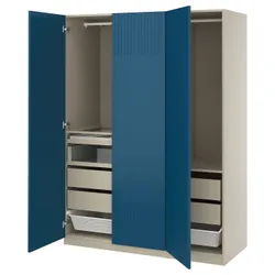 IKEA PAX / FYRUDDEN(395.817.76) Комбінація гардеробу, сірий -рог/синій