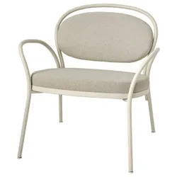 IKEA ISMANTORP(005.982.21) Крісло, металевий світло-сіро-бежевий/Tibbleby світло-бежевий