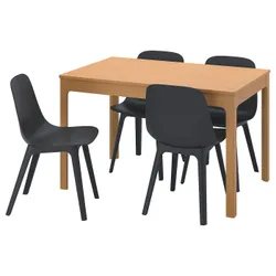 IKEA EKEDALEN / ODGER(794.830.24) стіл і 4 стільці, дуб / антрацит
