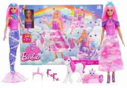 Лялька Барбі Фантазійний світ Адвент-календар 24 сюрпризи + лялька JFL66