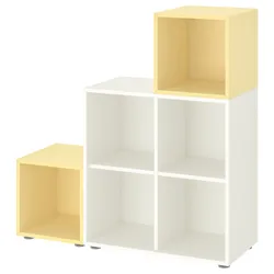 IKEA EKET(495.218.43) комбінація шаф з ніжками, білий/блідо-жовтий