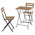 IKEA TÄRNÖ Стіл + 2 стільці, садовий набір, чорна / світло-коричнева морилка (698.984.15) ІКЕА ТЕРНО